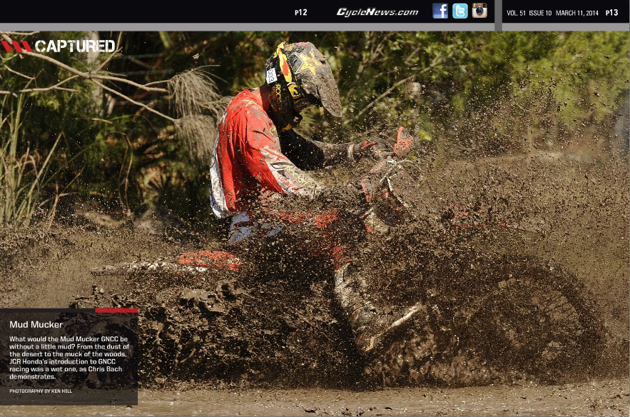 Chris Bach getting some love in the latest digital issue of Cycle News