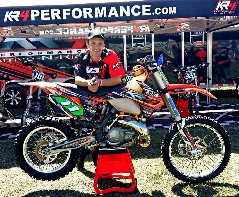 Shane Hufford finished a solid 8th overall after having only a week on his new KR4 machine.Photo: Courtesy of KR4