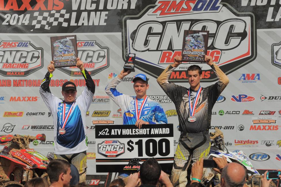 XC2 podium: (left) Fred Marley, Cole Richardson, (right) Marshal Goings 