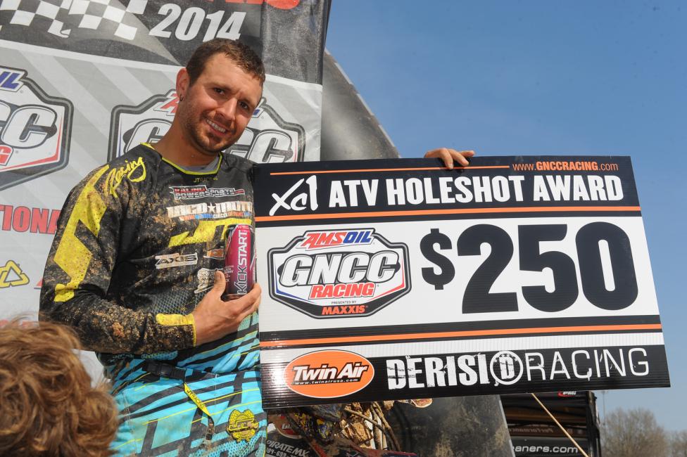 McGill fought hard to capture the $250 Twin Air/DeRisi Racing XC1 Holeshot 