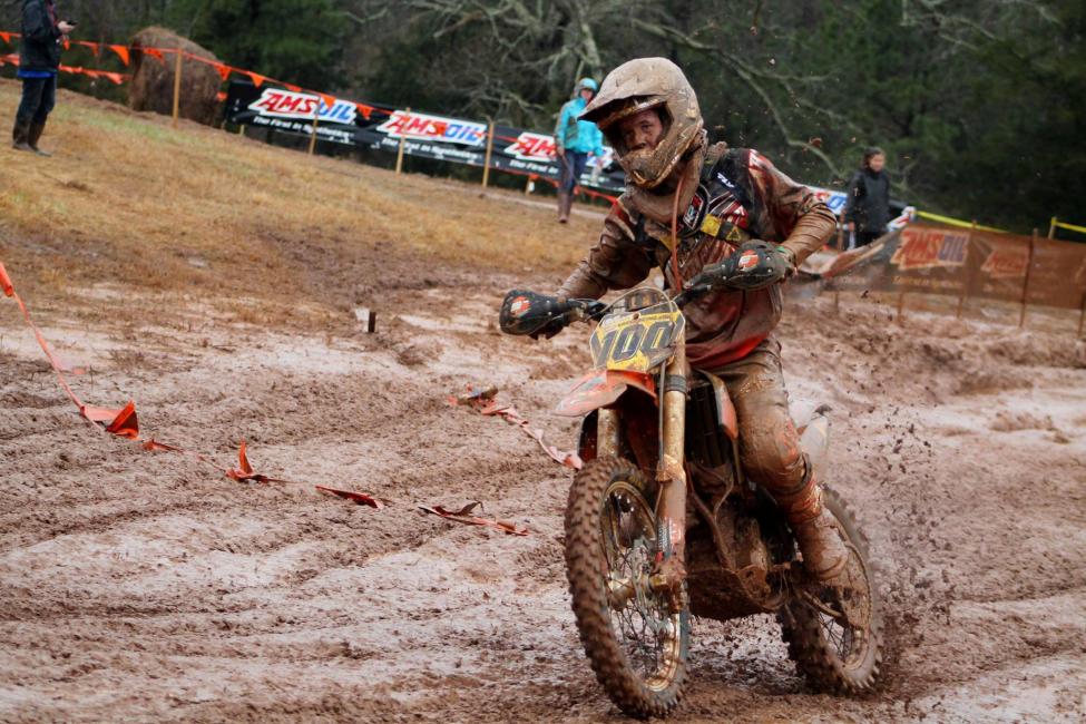 Puddles were turning into lakes during Sunday's races.