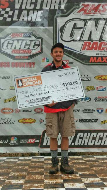 Shane Hufford had a great start, receiving the XC2 holeshot award.