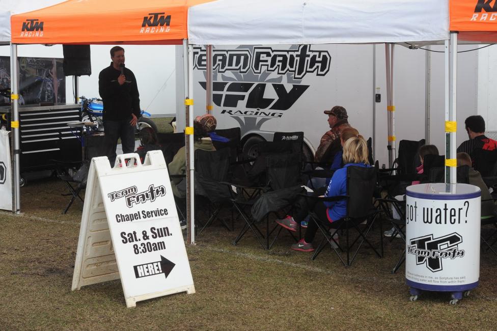 Be sure to stop by Team Faith's rig on Sat. & Sun. mornings for a service with Chuck LeMaster. They also have great youth activities in the evenings!