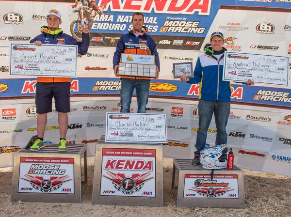 1st Charlie Mullins. 2nd Grant Baylor. 3rd Andrew DeLong