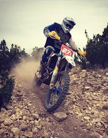 Team Husqvarna's Andrew DeLong en route to a third-place finish at the Texas National Enduro.