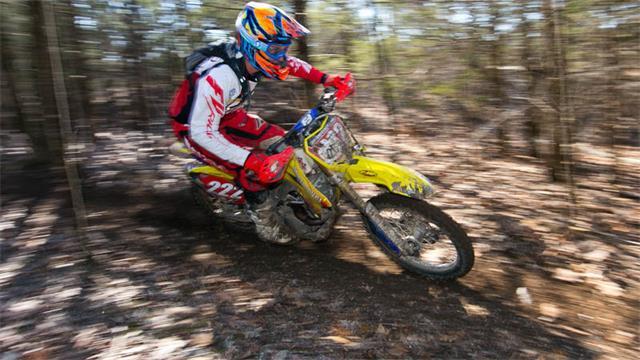 Nick Davis came through the pack to win the opening round of the AMA East Hare Scrambles National Championship in Missouri.