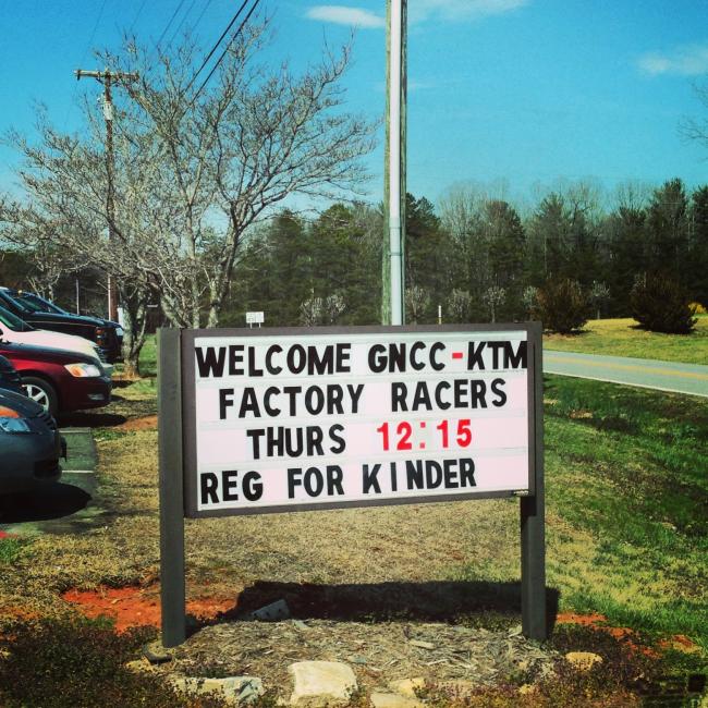 Chesterfield Elementary School gave GNCC Racers a very warm welcome 