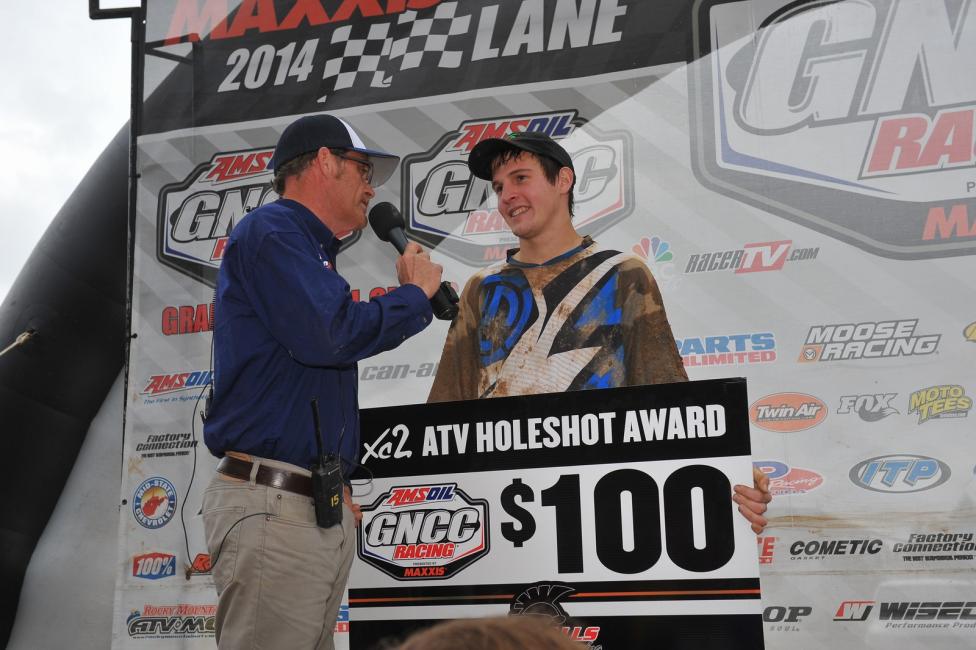 Randy Hamilton captured another $100 All Balls Racing XC2 Pro Am Holeshot 