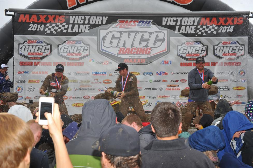 XC1 podium: (left) Jarrod McClure, Chris Borich, (right) Adam McGill 