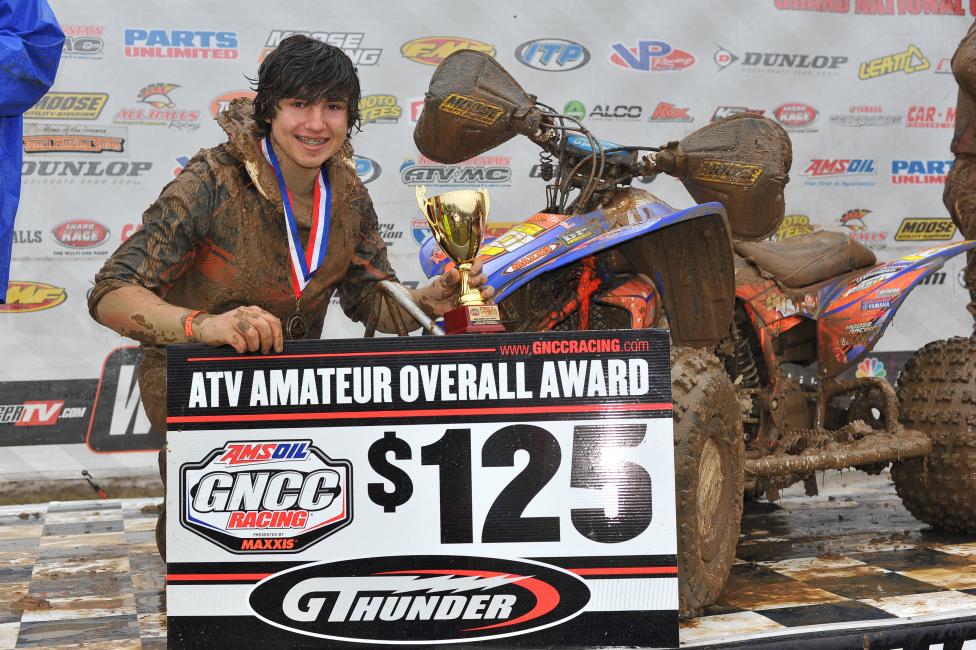 Cody Collier took the $125 GT Thunfer ATV Amateur Overall Award 