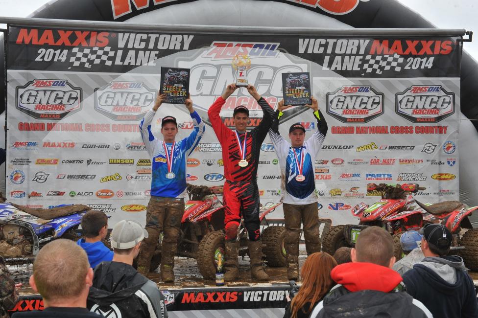 XC2 podium: (left) Cole Richardson, Marshal Goings, (right) Fred Marley 