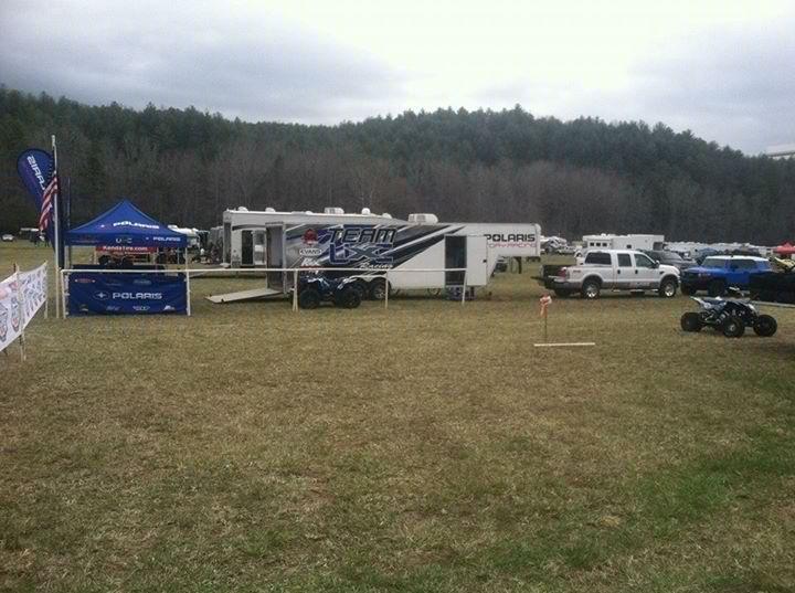 Team UXC's pits were quite busy at Steele Creek prepping their quads for race day