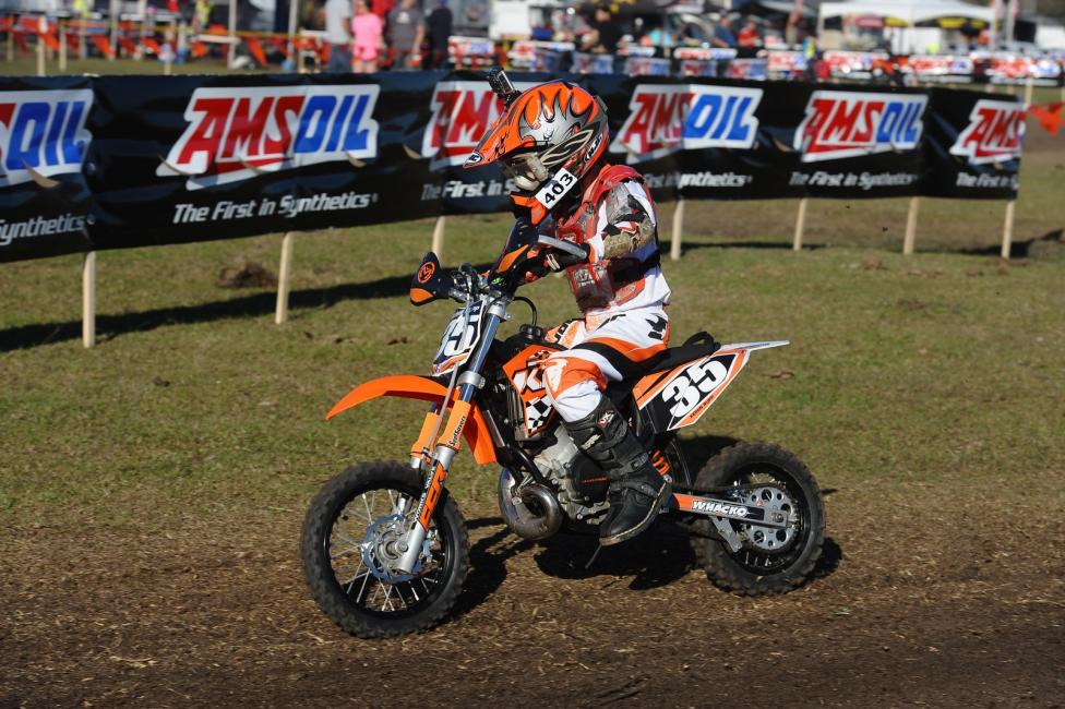 Keihin Rupp sits third in points after a consistent 4-4 finishes in the 50cc Jr. (4-6) class