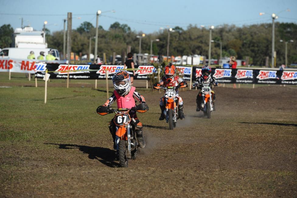 Round one at Mud Mucker, was actually a lot less wet than Round three at Steele Creek for these Micro 50cc riders