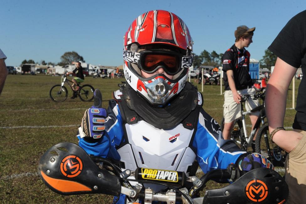 Nothing like a big thumbs up before racing 