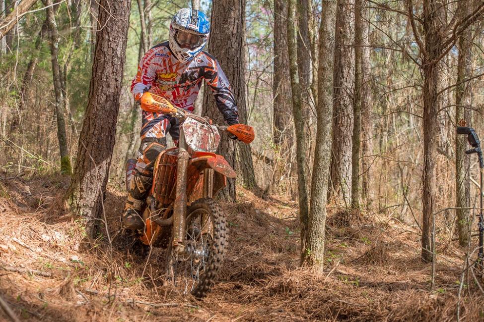 After losing his rear break in the first test section, Mullins won the next two test sections