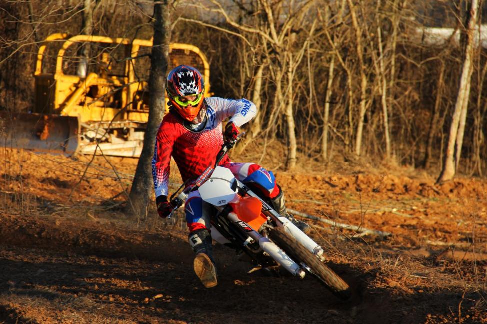 Williams switched to a 450 this year, which has helped him tremendously in the muddy conditions