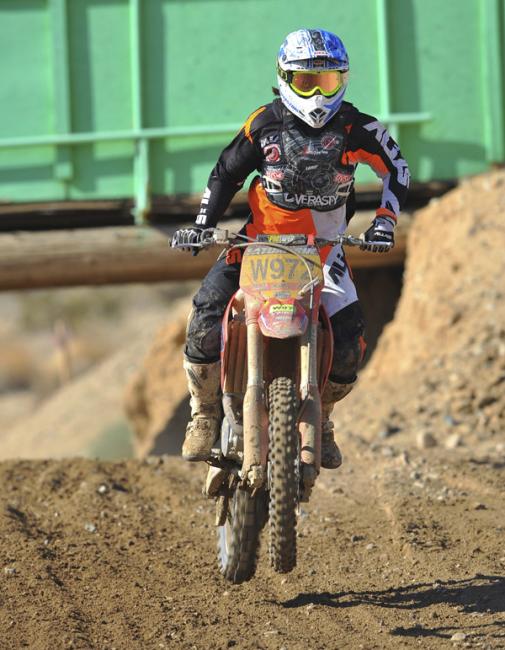 Tatum Sik shows some style on her way to 1st place in the Women's class at the Big 6 GP