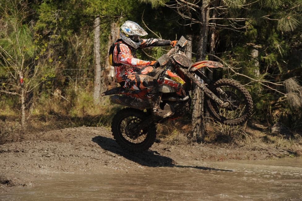 Charlie Mullins (pictured) heads to Big Buck with a three-point lead over teammate Kailub Russell