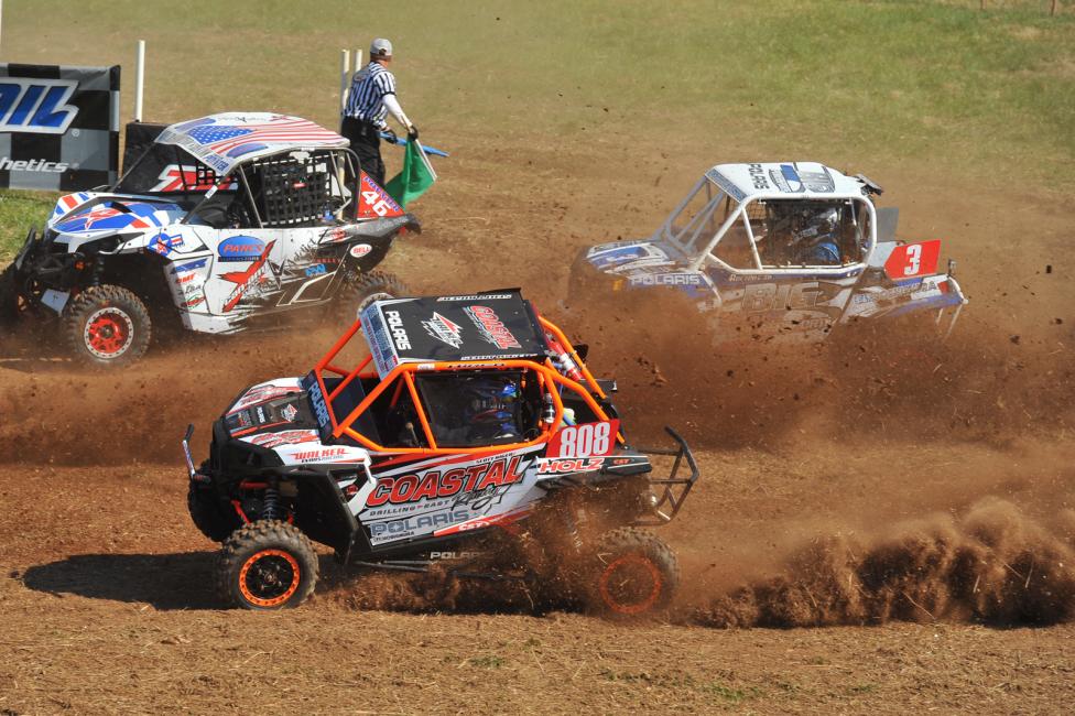 Kiger and his passenger started on the first row and finished an impressive third overall