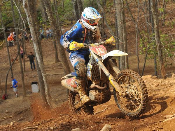 Andrew DeLong and his Husqvarna were close to a podium with a fourth place finish