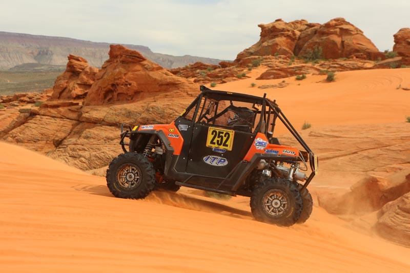 Also riding on ITP Black Water EVO tires, Chris Willing drove his No. 252 RZR to the SxS 850 class win at the Sand Hollow WORCS race in Utah