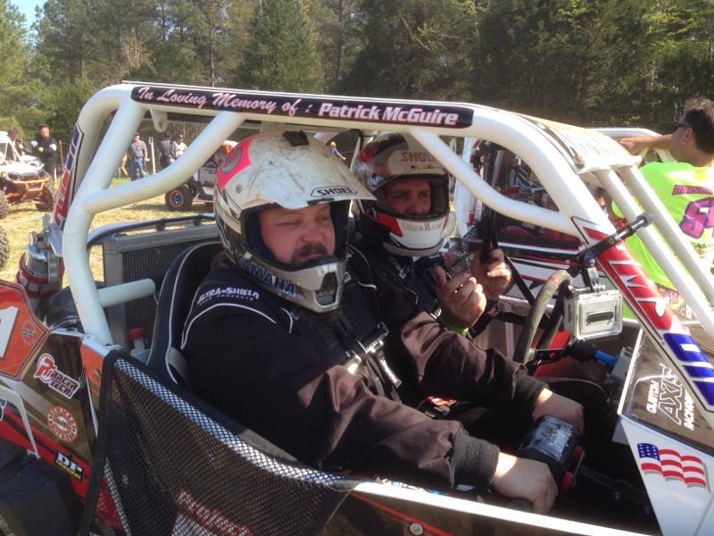 Pat McGuire with special guest co-driver Steven Rice ready and waiting for the start
