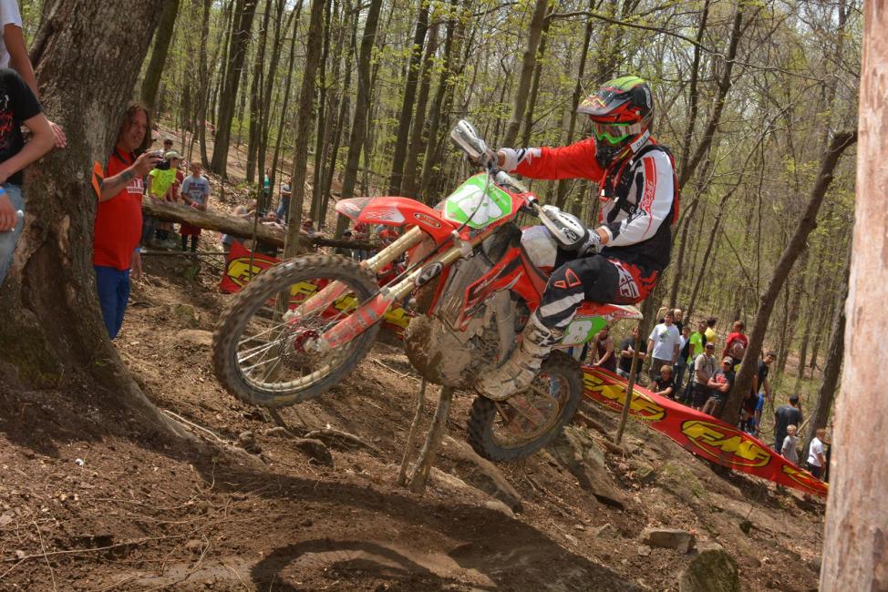 Trevor choosing to avoid the rocks by launching over them
