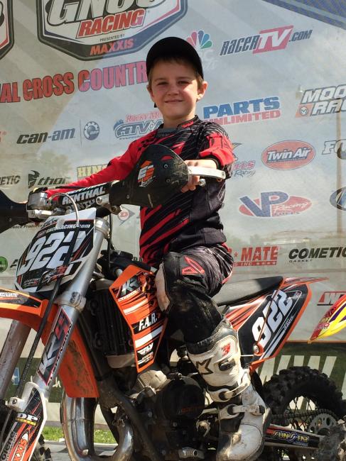 Grant placed 2nd in the 65cc (7-9) class in Tennessee