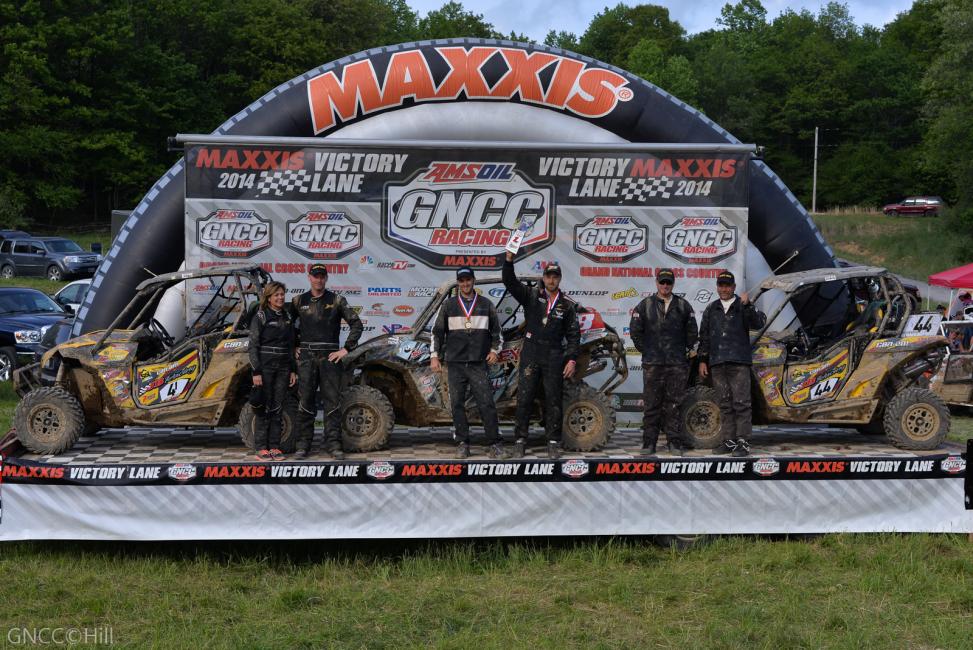 Side-by-Side podium: Can-Am Chaney Racing, Can-Am/JB Racing,  Can-Am JB Racing 44