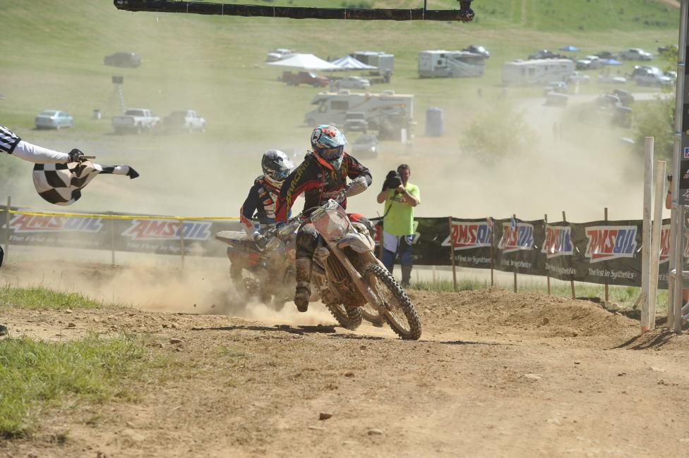 Strang put on an impressive charge during the last lap to pass Jordan Ashburn in the last corner