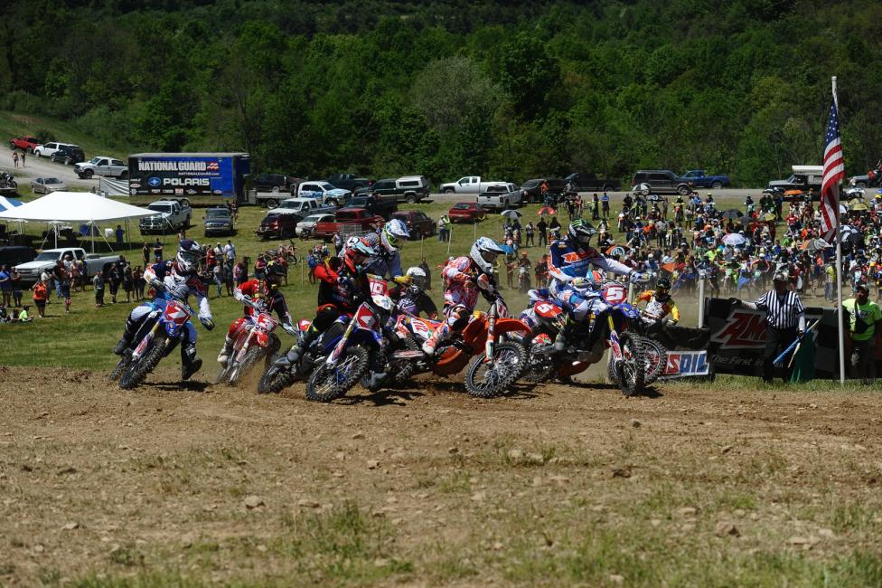 Kailub Russell would snag the XC1 Holeshot sneaking into the inside coming into the first corner