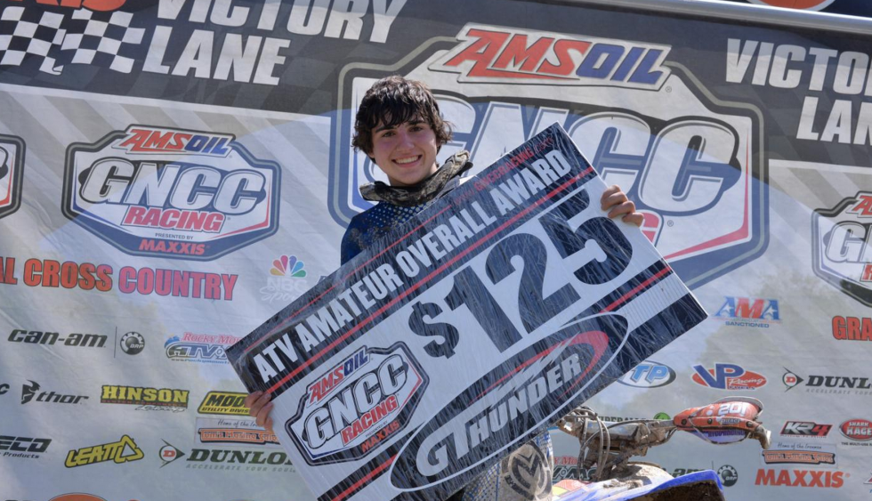 Cody Collier found himself at the top spot of the podium for the ATV Amateur race, earning himself the GT Thunder ATV Amateur Overall Award