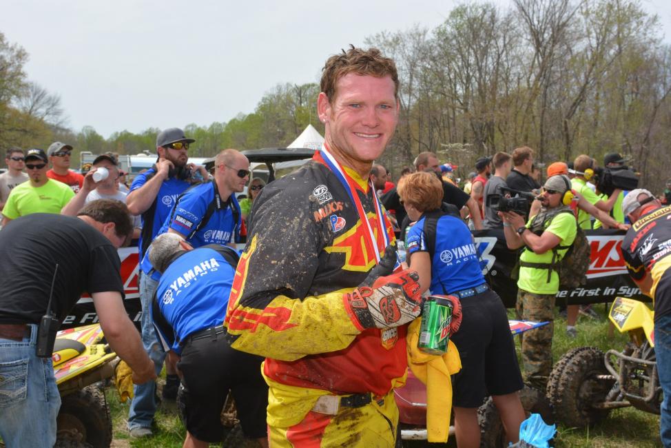 Borich made his way to the top of the podium again in Indiana Photo: Ken Hill