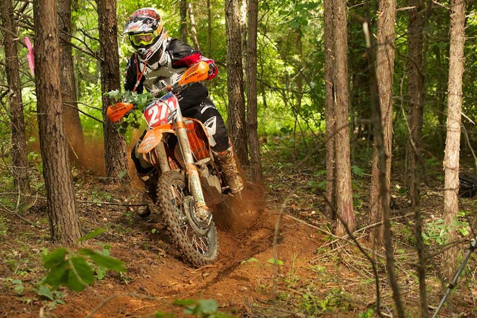Grant Baylor placed 3rd at the Jester National Enduro by winning the last two test sections of the event