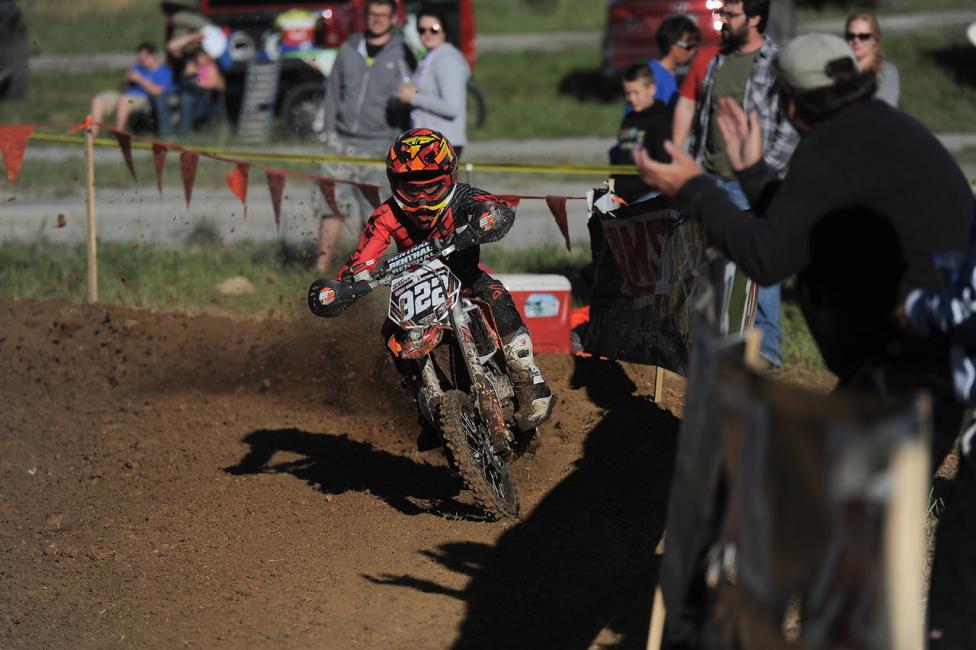 Grant Davis had a great day at the Mountaineer Run, he finished 1st in the 65cc (7-9) class