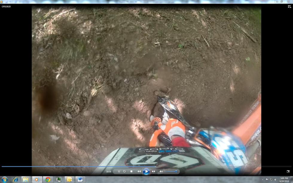 Looking back at their video footage, there was some muddy conditions during the John Penton