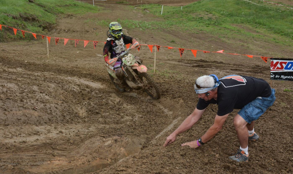 Line choices were key right before the finish line at the John Penton GNCC after some rain fell