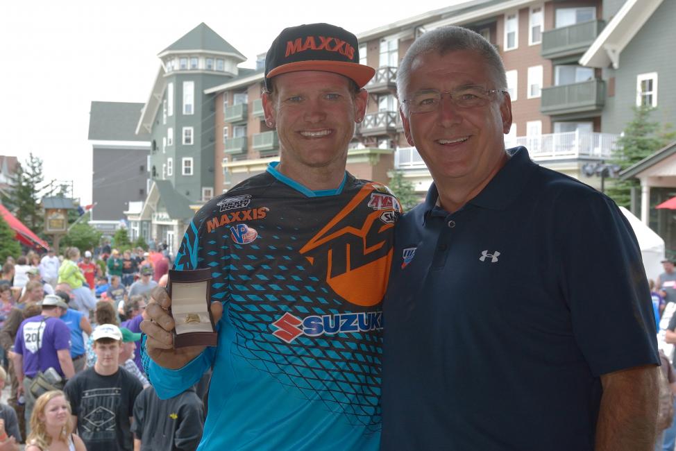Chris Borich poses with his fifth championship ring 