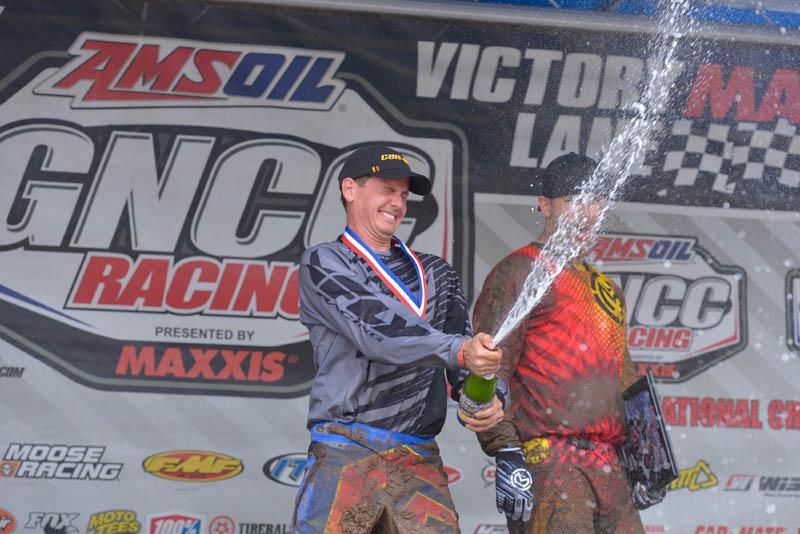 Bryan Buckhannon celebrated his thrilling Snowshoe GNCC morning overall win and class victory, which pushed him into the 4x4 Pro class points lead heading into the two-month summer break