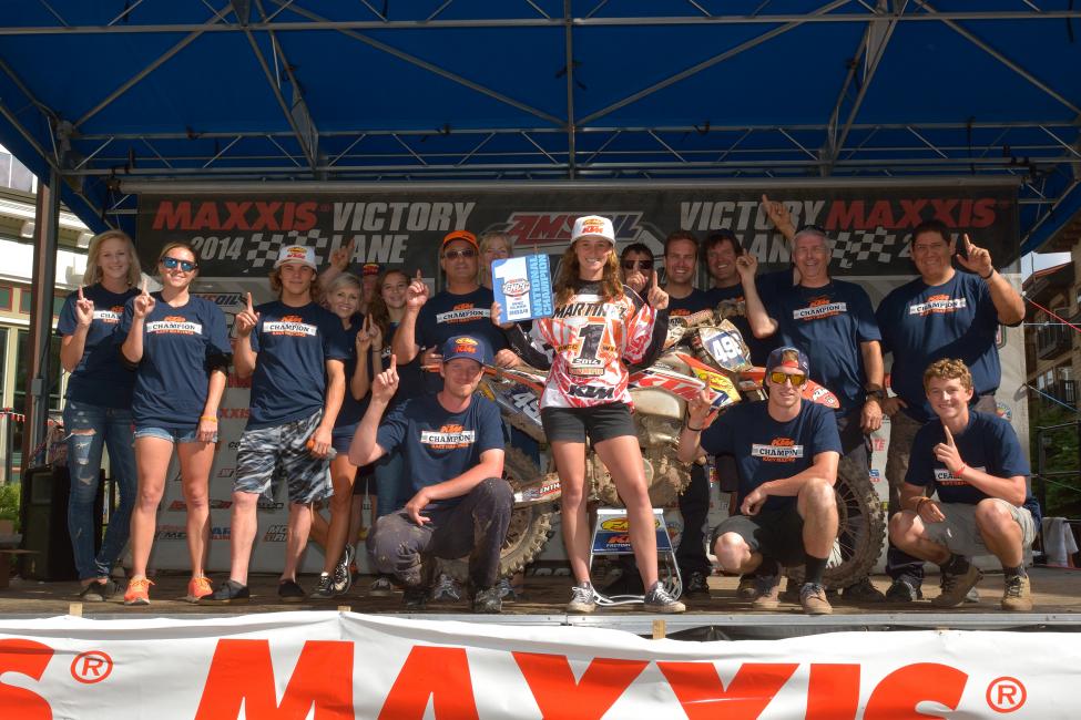 Kacy Martinez may have wrapped up the WXC Championship early, but she will still be out in the woods racing for overall victories at the last four rounds of GNCC. Photo: Ken Hill
