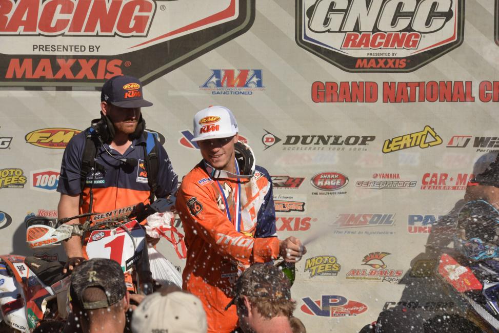 Kailub Russell will possibly be clinching the XC1 Bike National Championship at the Somerset GNCC on September 21.
