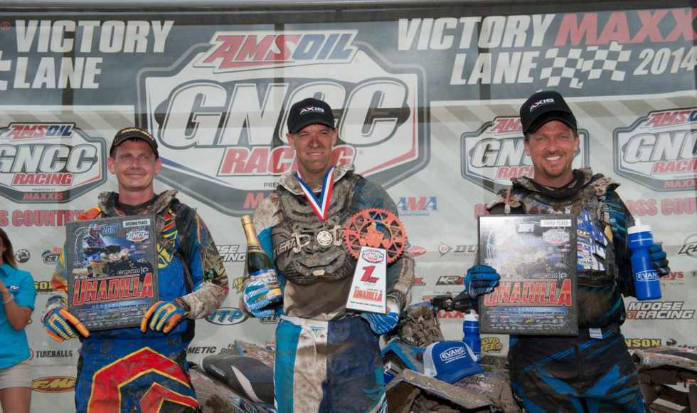 Michael Swift finally got to stand in the top spot on the podium at the Unadilla GNCC.