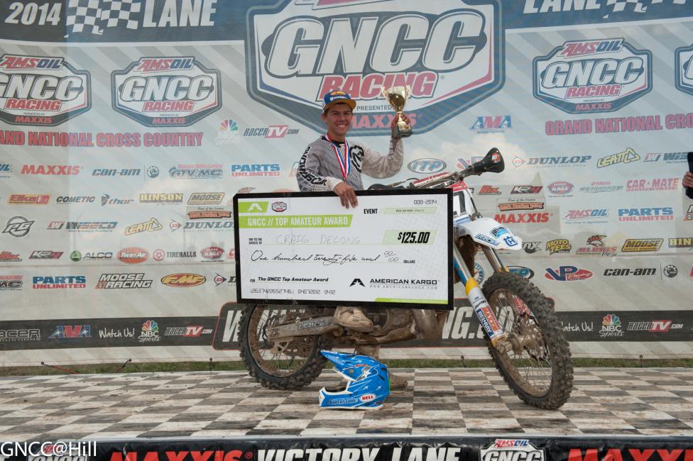 Craig Delong takes another $125 American Kargo Top Amateur Award with 9th overall! 