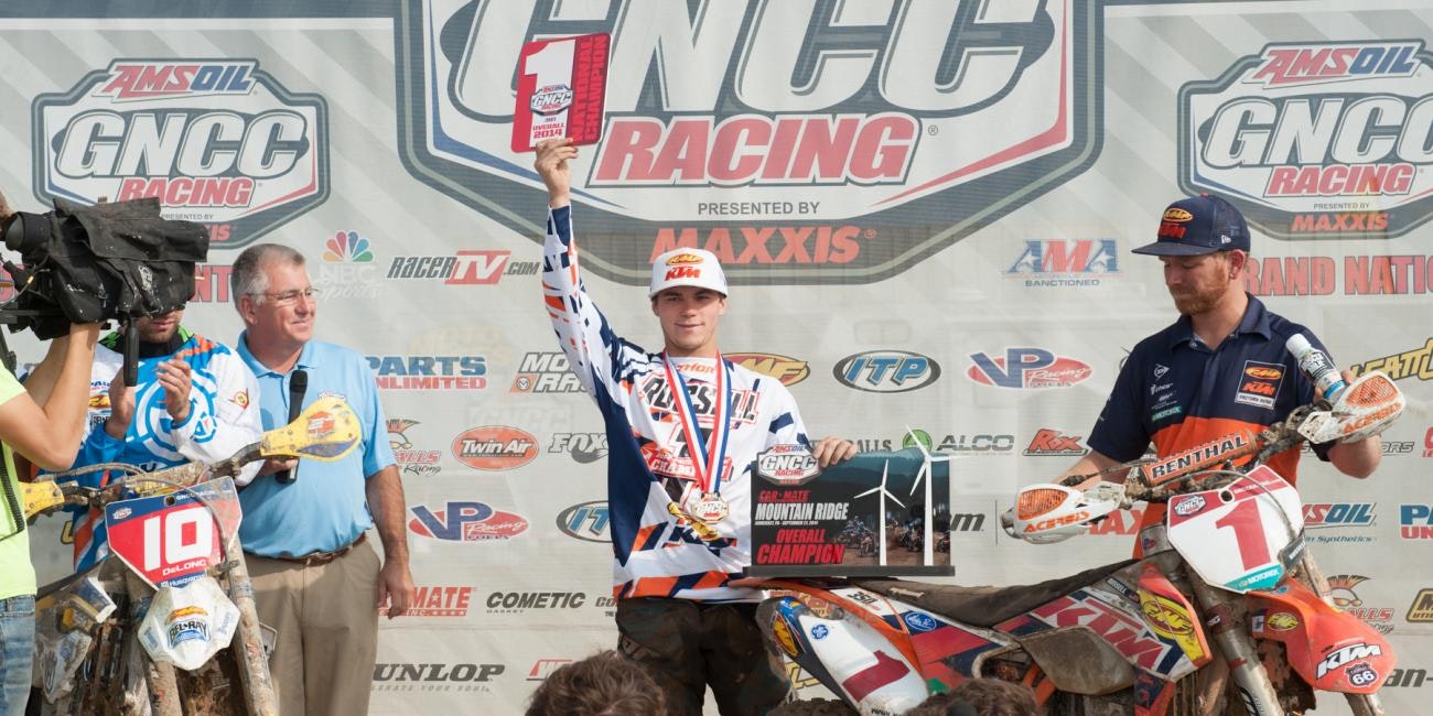 Kailub Russell Clinches National Championship With 5th Straight Victory at Car-Mate Mountain Ridge GNCC