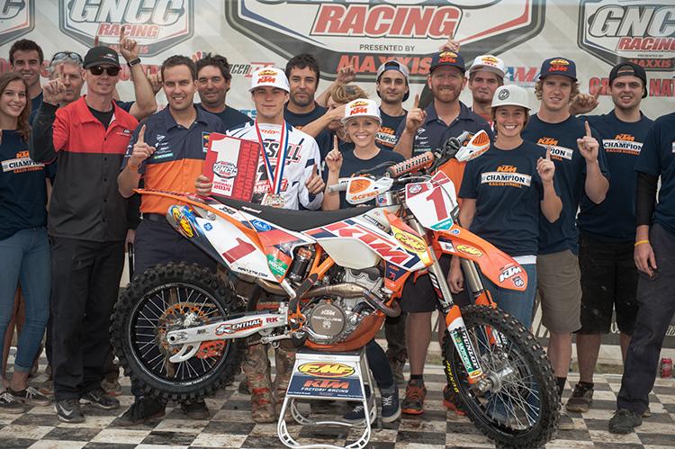 Kailub Russell earned his second straight GNCC XC1 Pro Championship Title.