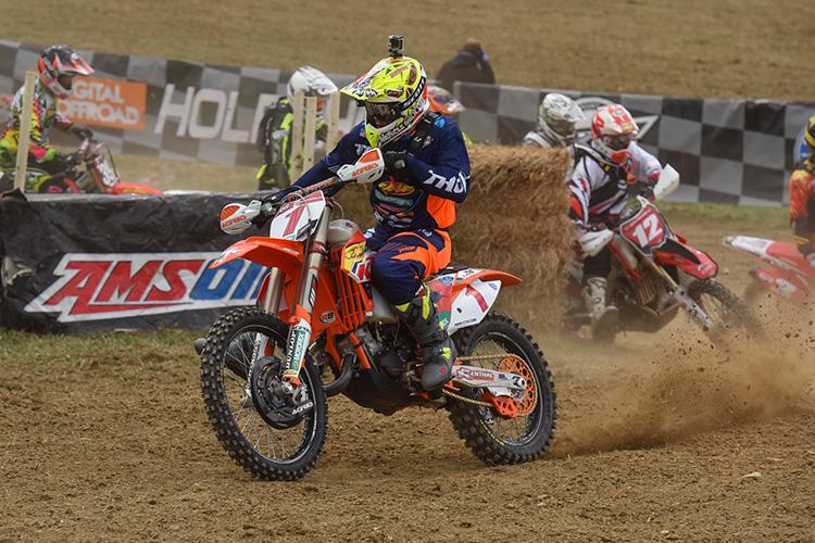 Kailub Russell put in a remarkable ride at Powerline on his KTM 150 SX two-stroke