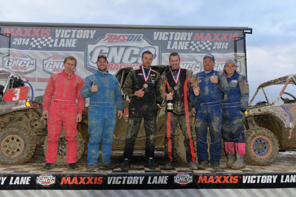 UTV podium at the 2014 ITP Powerline Park GNCC in St. Clairsville, OH.