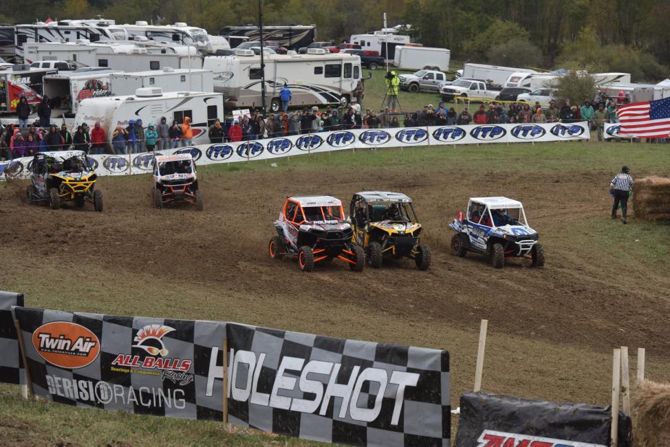 Scott Kiger pulled off the lead at the beginning of the UTV race, and led half of lap one before battling with John Yokley.