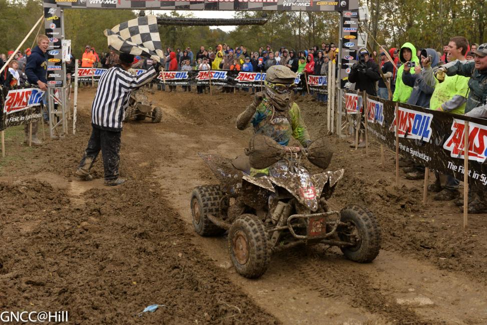 Walker Fowler has his sights set on winning the 2014 GNCC ATV National Championship, all he has to do is finish in front of Chris BorichPhoto: Ken Hill